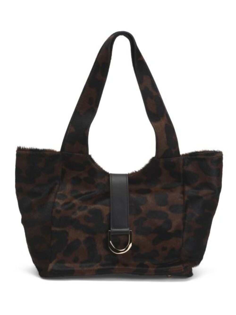 DIVINA FIRENZE Made In Italy Haircalf Tote With Flap